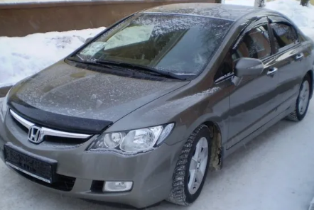 Дефлектор капота (мухобойка) Honda Civic SD 2006-2011 (Хонда Сивик) SIM