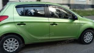 Дефлекторы окон (ветровики) Hyundai I20 Hb 5d 2009"EuroStandard" (Хюндай Ай20) Кобра Тюнинг