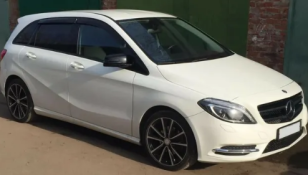 Дефлекторы окон (ветровики) Mercedes Benz B-klasse (W246) 2011"EuroStandard" (Мерседес 246) Кобра Тюнинг